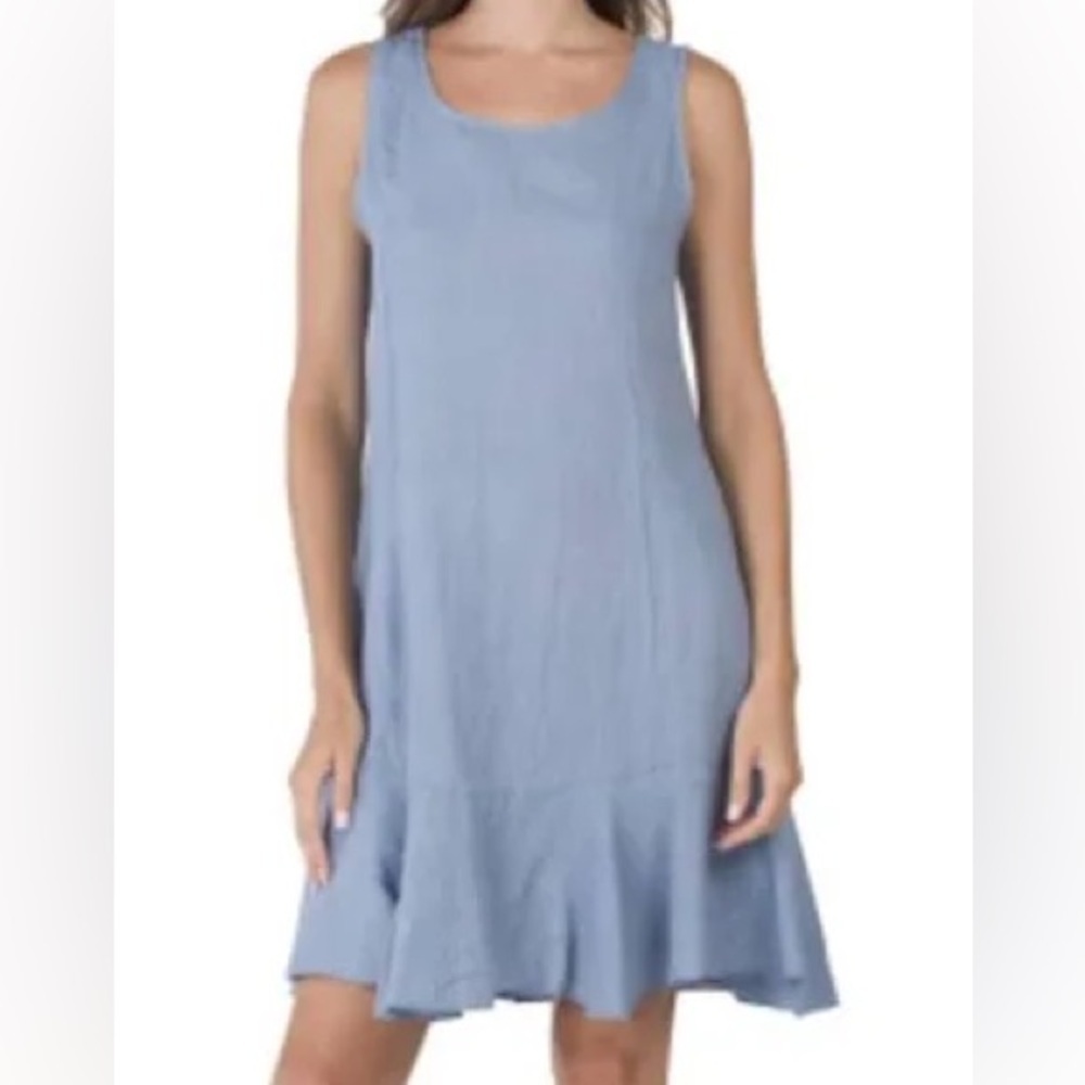 *TERZO MILLENNIO* Sky Blue Sleeveless Dress Size Small